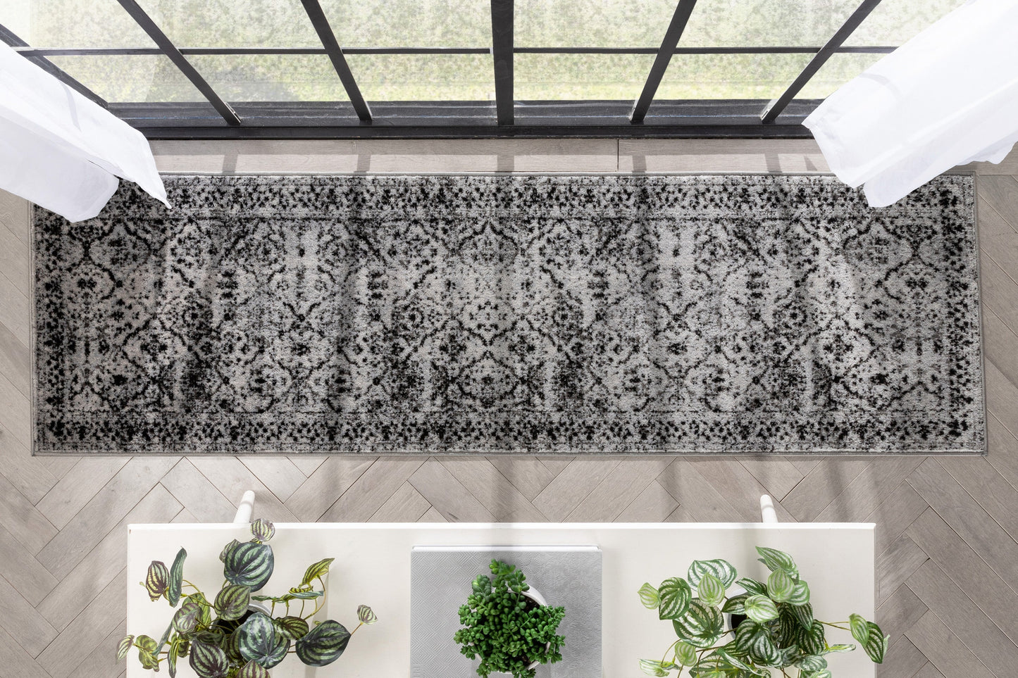 Argos Modern Vintage Lattice Grey Rug ZAZ-37