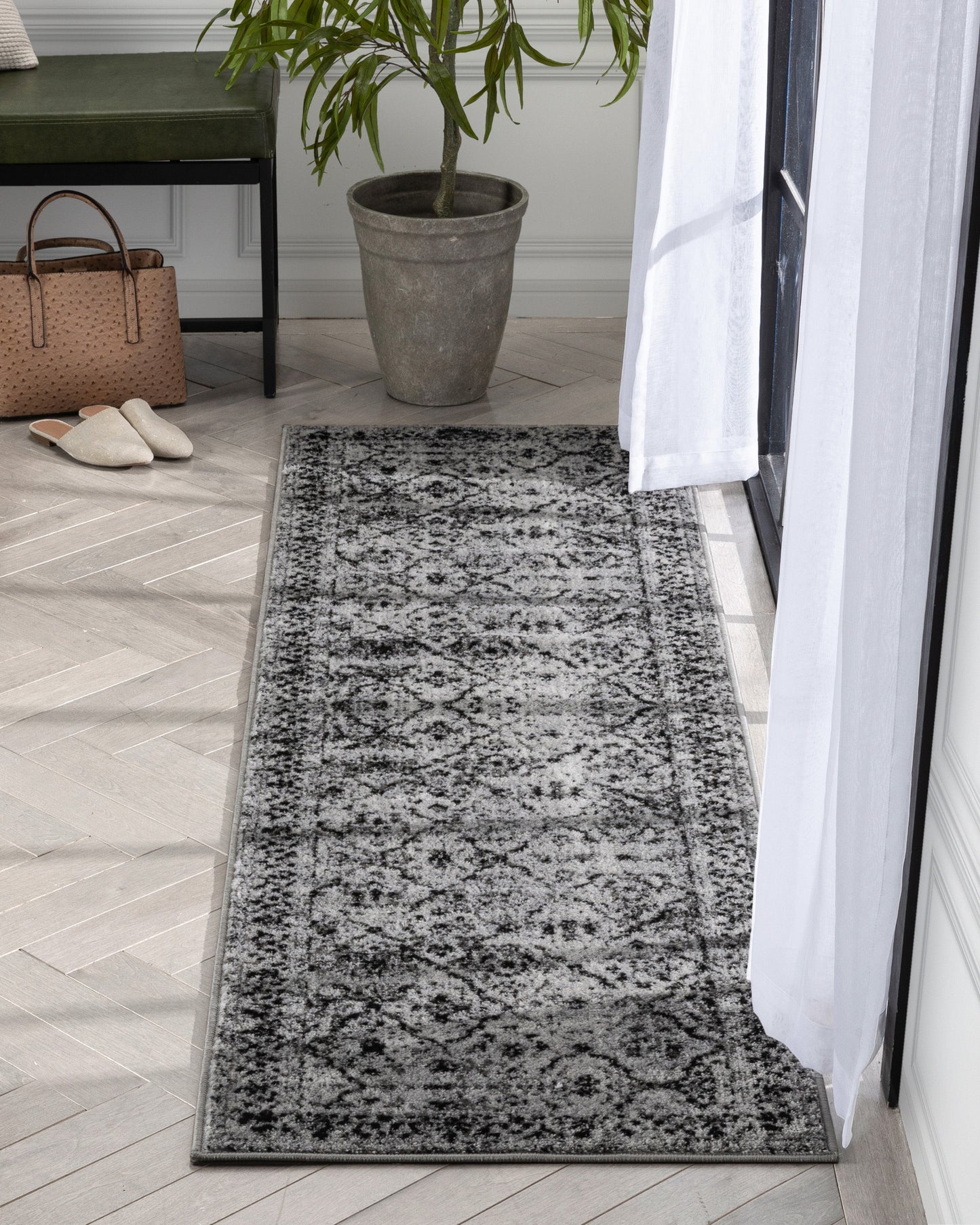 Argos Modern Vintage Lattice Grey Rug ZAZ-37