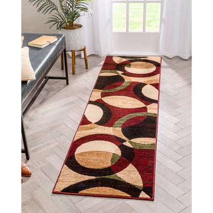Bingo Red Modern Rug 1940