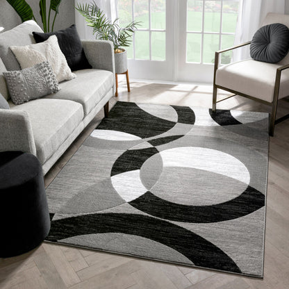 Bingo Grey Geometric Rug 1948
