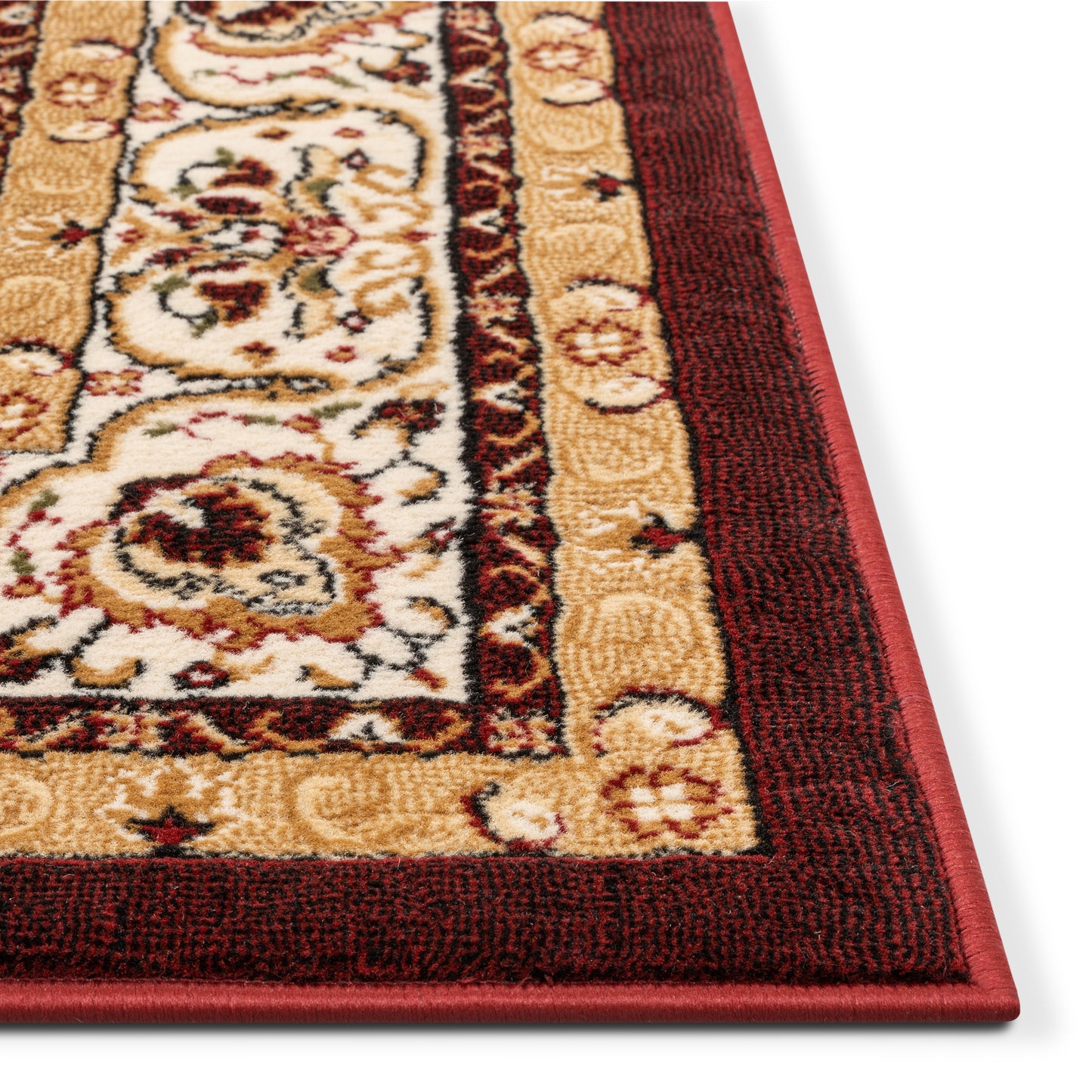Isfahan Medallion Red Traditional Rug 1970