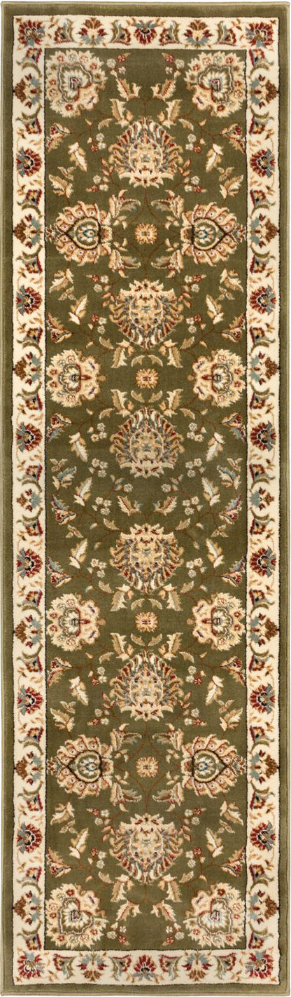 Abbasi Green Traditional Rug 3605