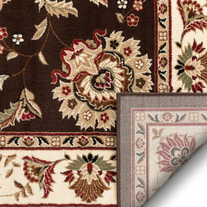 Abbasi Brown Traditional Rug 3607