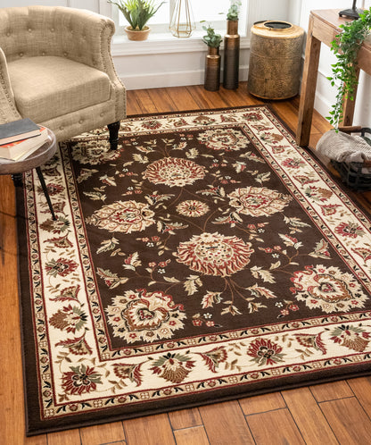 Abbasi Brown Traditional Rug 3607