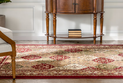 Mina-Khani Red Traditional Rug 3610
