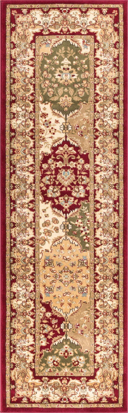 Mina-Khani Red Traditional Rug 3610
