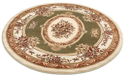 Le Petit Palais Green Traditional Rug 3635