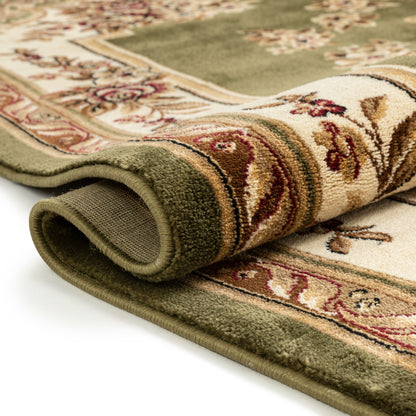 Le Petit Palais Green Traditional Rug 3635