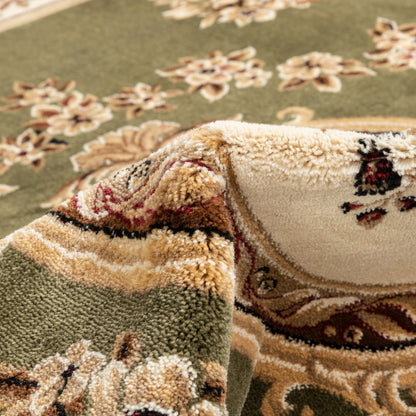 Le Petit Palais Green Traditional Rug 3635