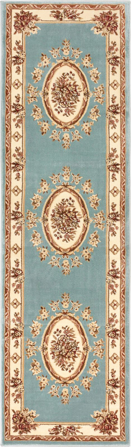 Le Petit Palais Light Blue Traditional Rug 3636