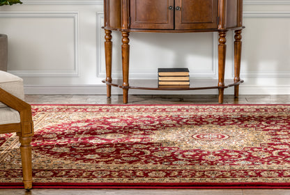 Aviva Red Traditional Rug 3640