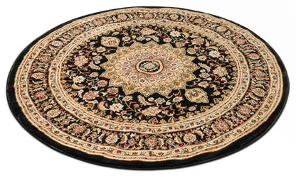 Aviva Black Traditional Rug 3643