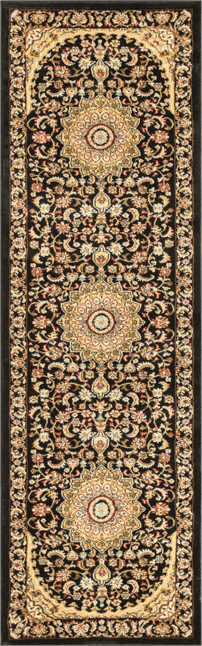 Aviva Black Traditional Rug 3643