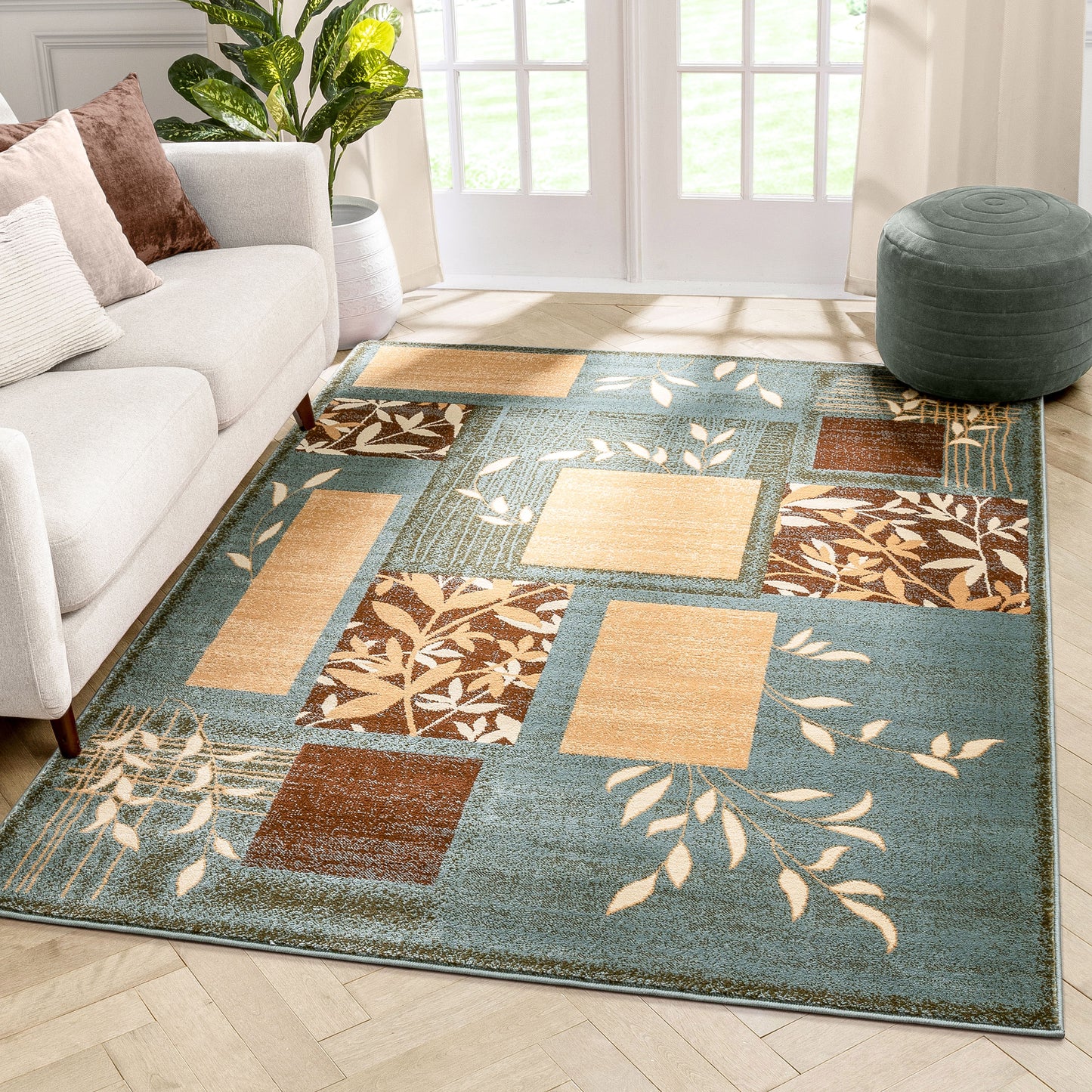 Hannover Light Blue Modern Rug 54736