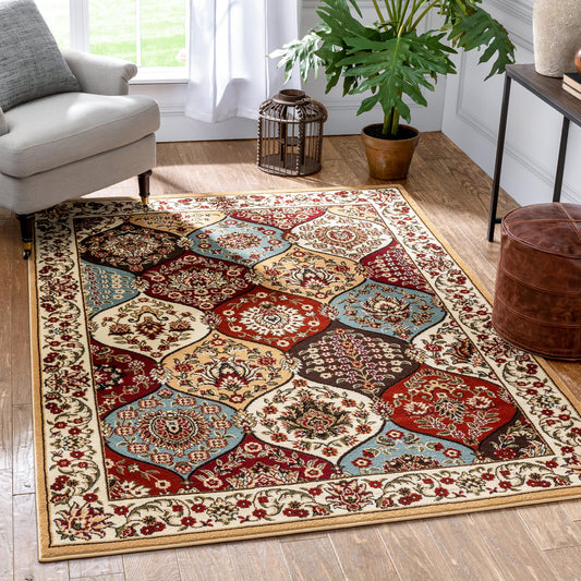 Wentworth Panel Ivory Traditional Rug 54772