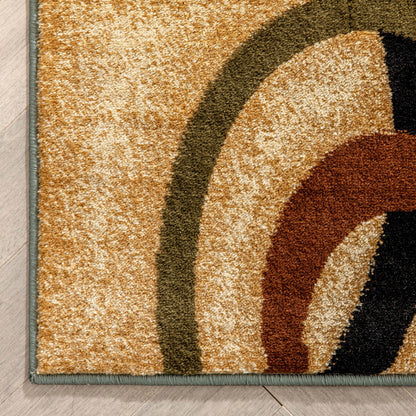 Arcs & Shapes Light Blue Modern Rug 54786
