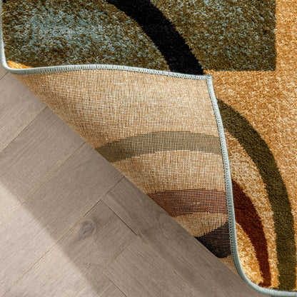 Arcs & Shapes Light Blue Modern Rug 54786