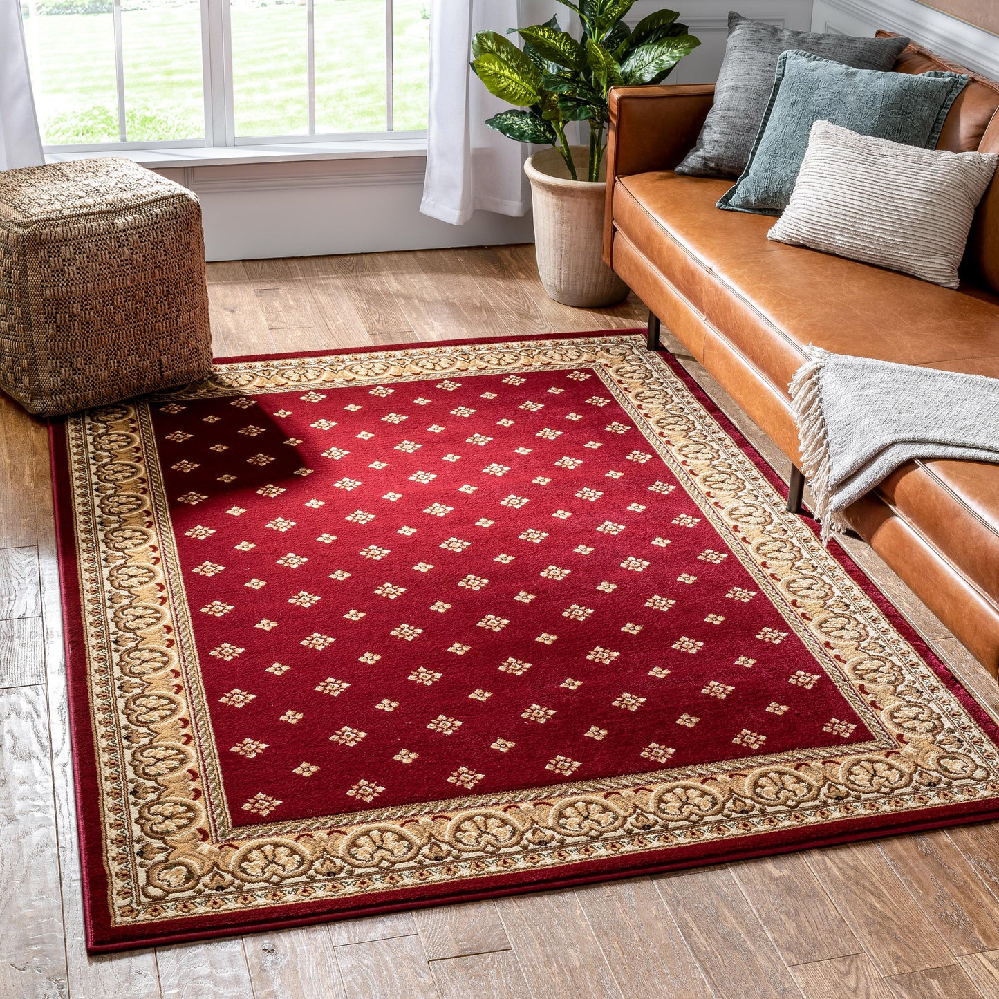 Hudson Terrace Red Traditional Rug 54890