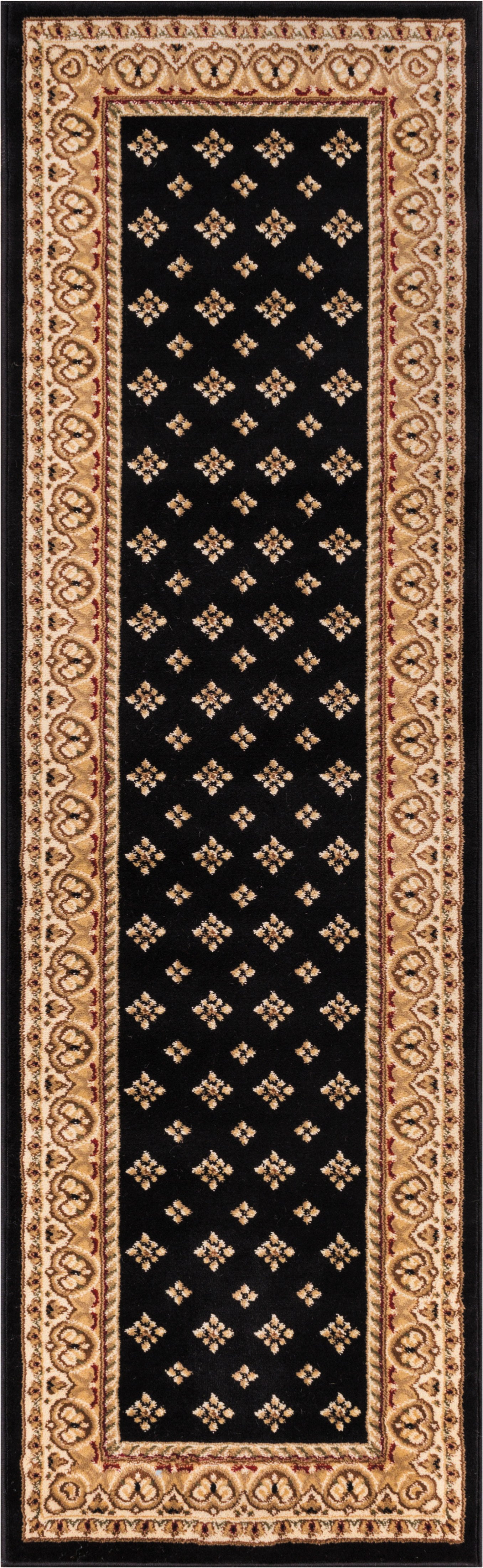 Hudson Terrace Black Traditional Rug 54893