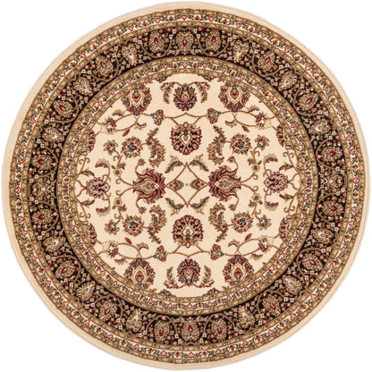 Sarouk Ivory Traditional Rug 54932