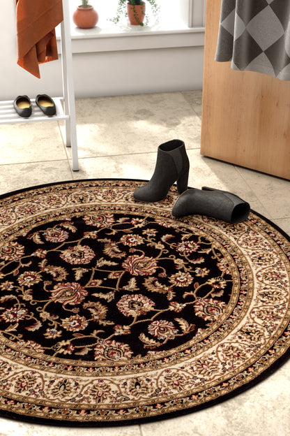 Sarouk Black Traditional Rug 54933