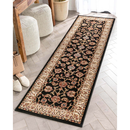 Sarouk Black Traditional Rug 54933