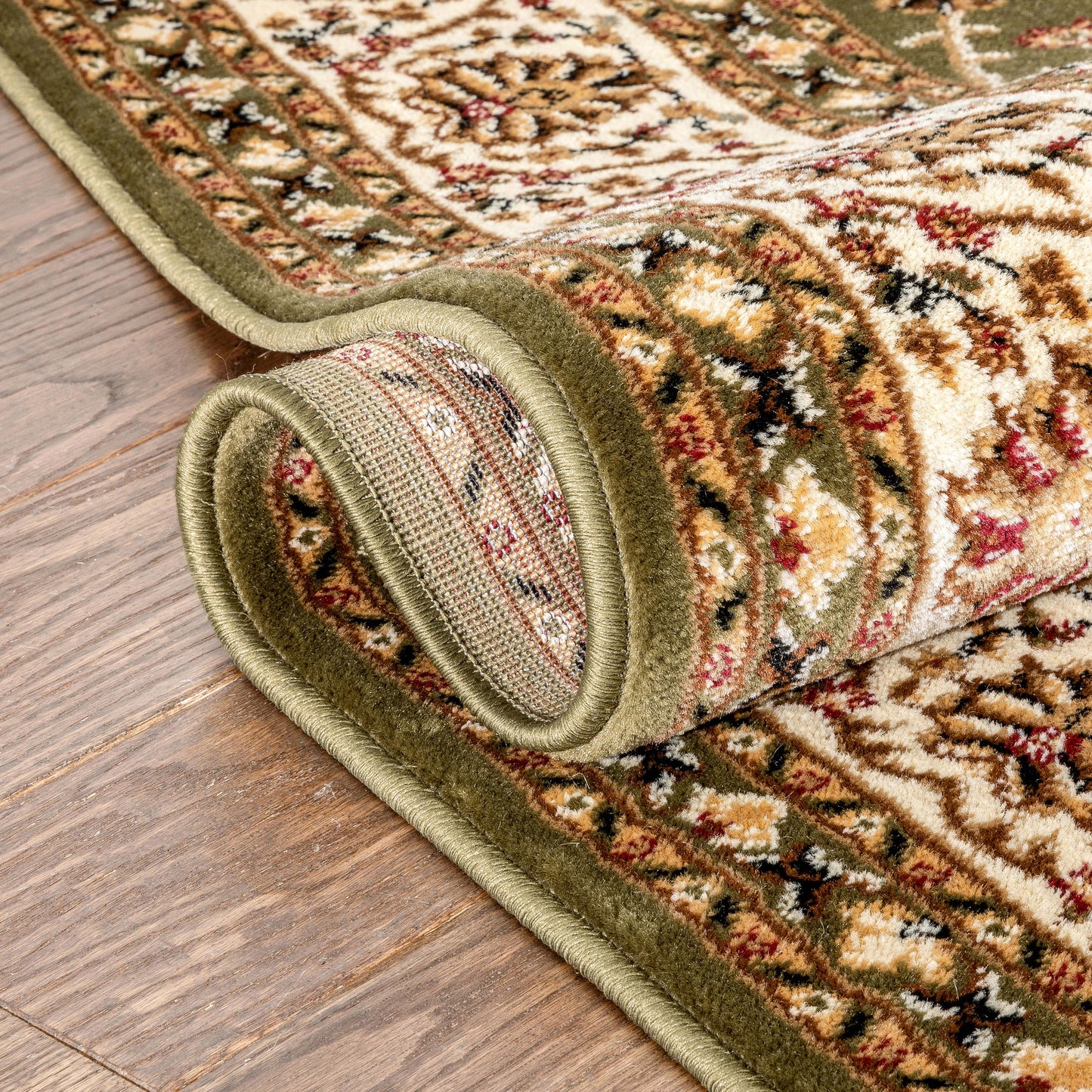 Sarouk Green Traditional Rug 54935