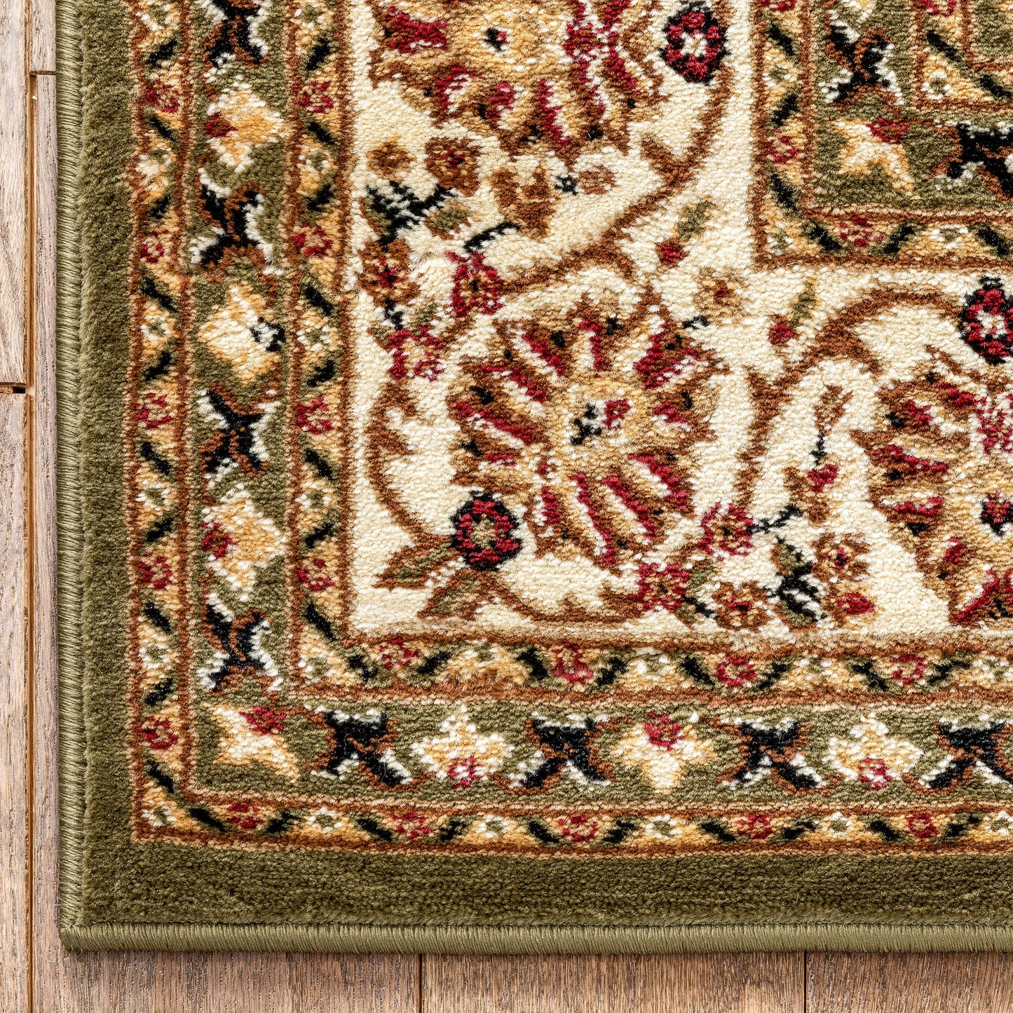 Sarouk Green Traditional Rug 54935
