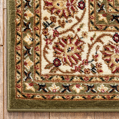 Sarouk Green Traditional Rug 54935