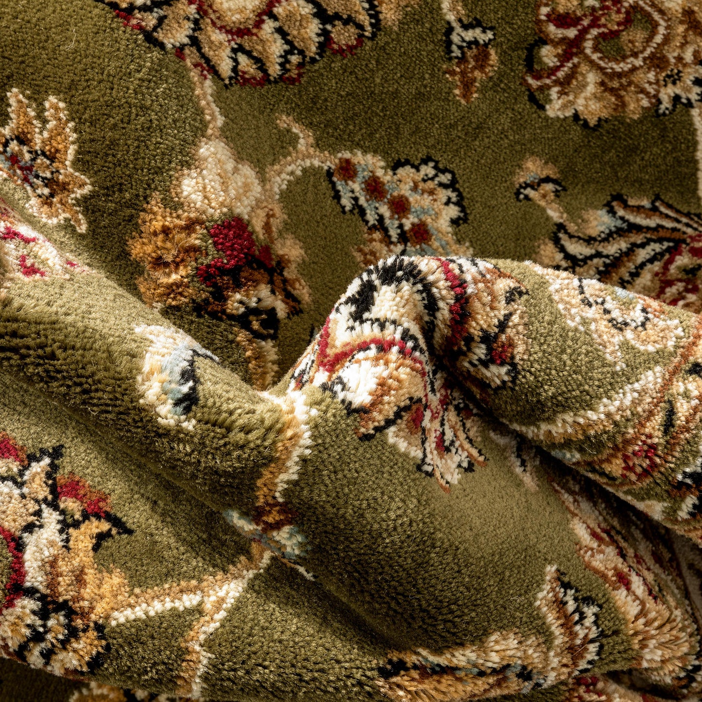 Sarouk Green Traditional Rug 54935