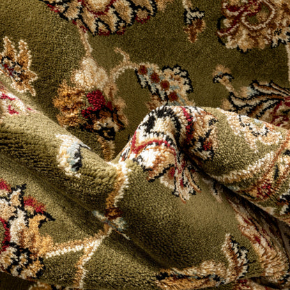 Sarouk Green Traditional Rug 54935