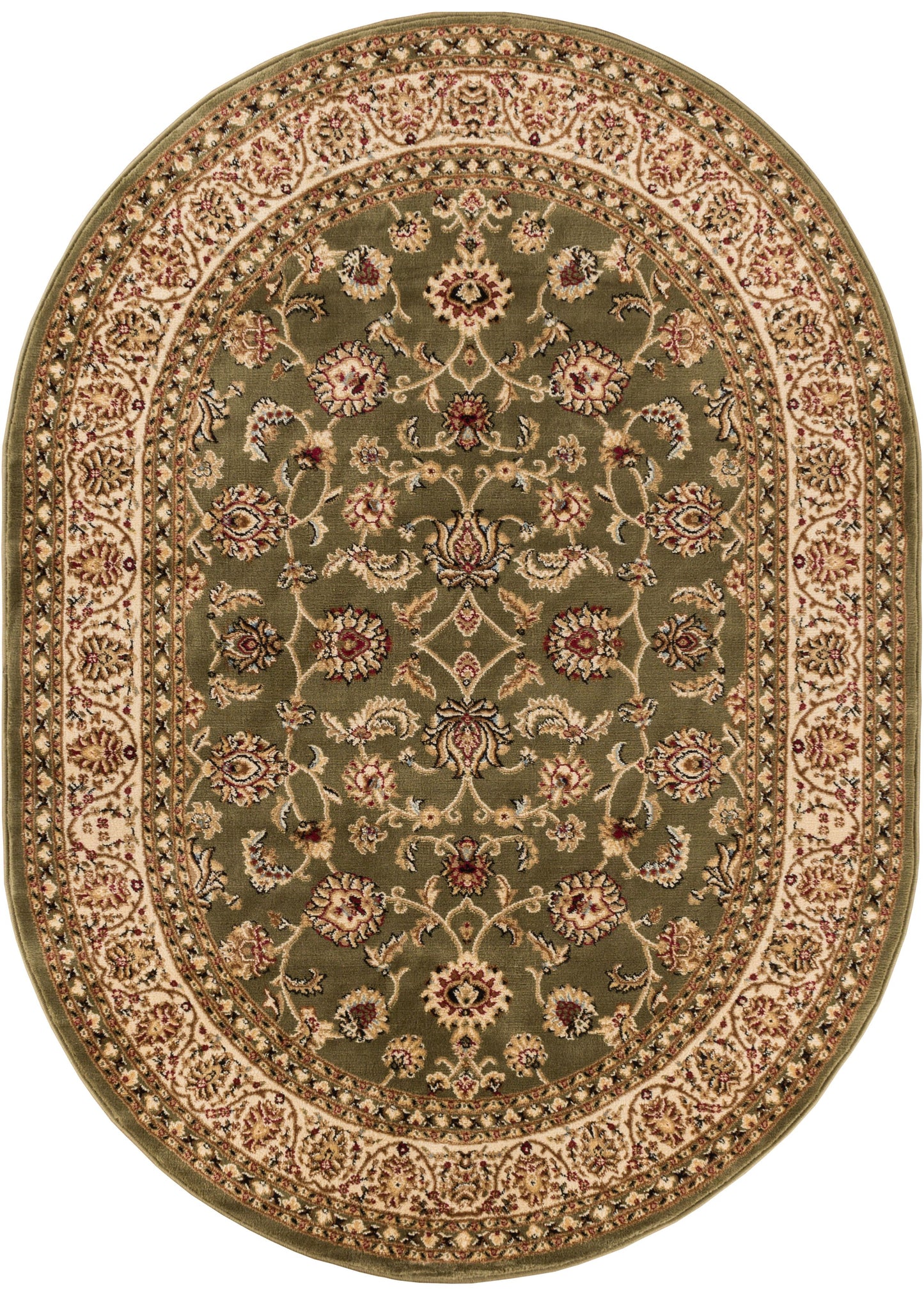 Sarouk Green Traditional Rug 54935