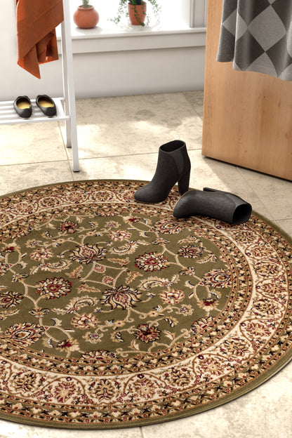 Sarouk Green Traditional Rug 54935