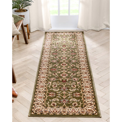 Sarouk Green Traditional Rug 54935