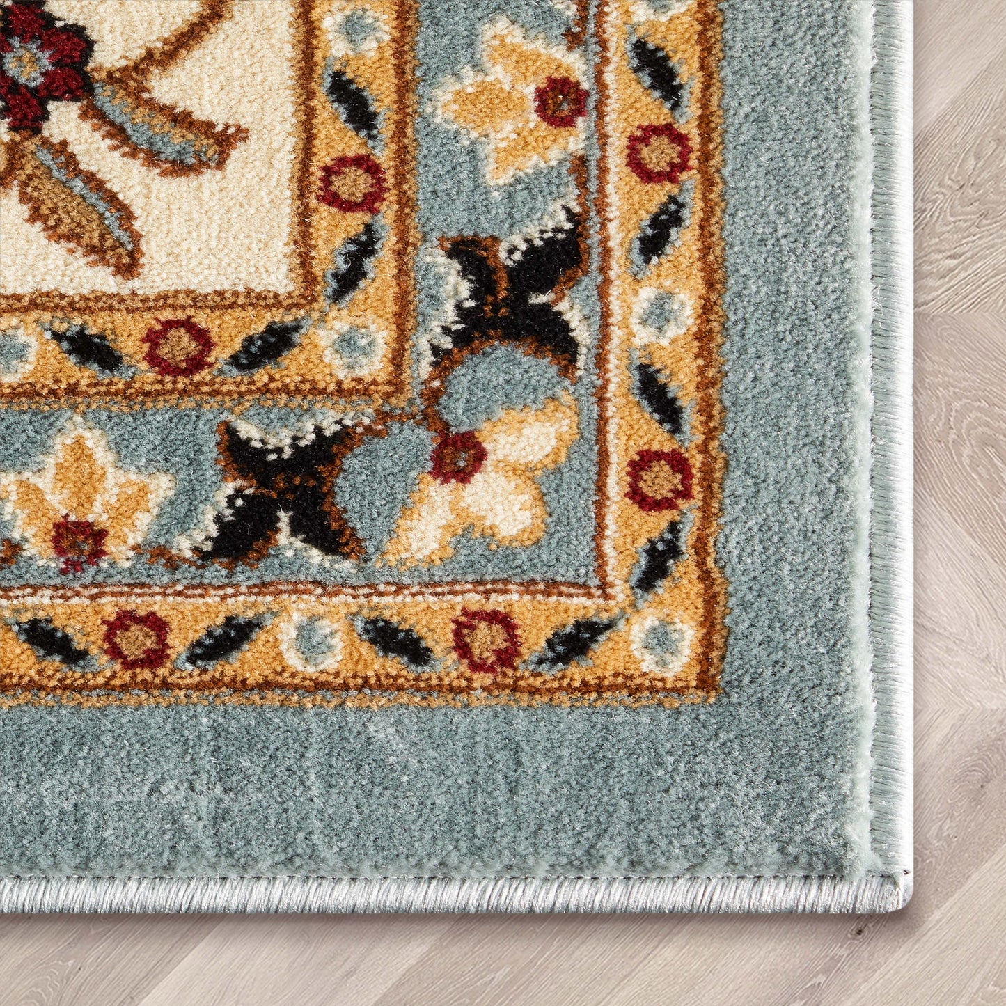 Sarouk Light Blue Traditional Rug 54936
