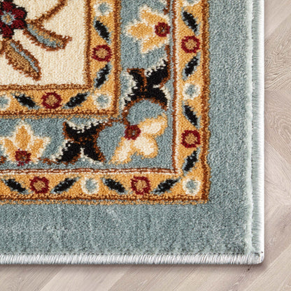 Sarouk Light Blue Traditional Rug 54936