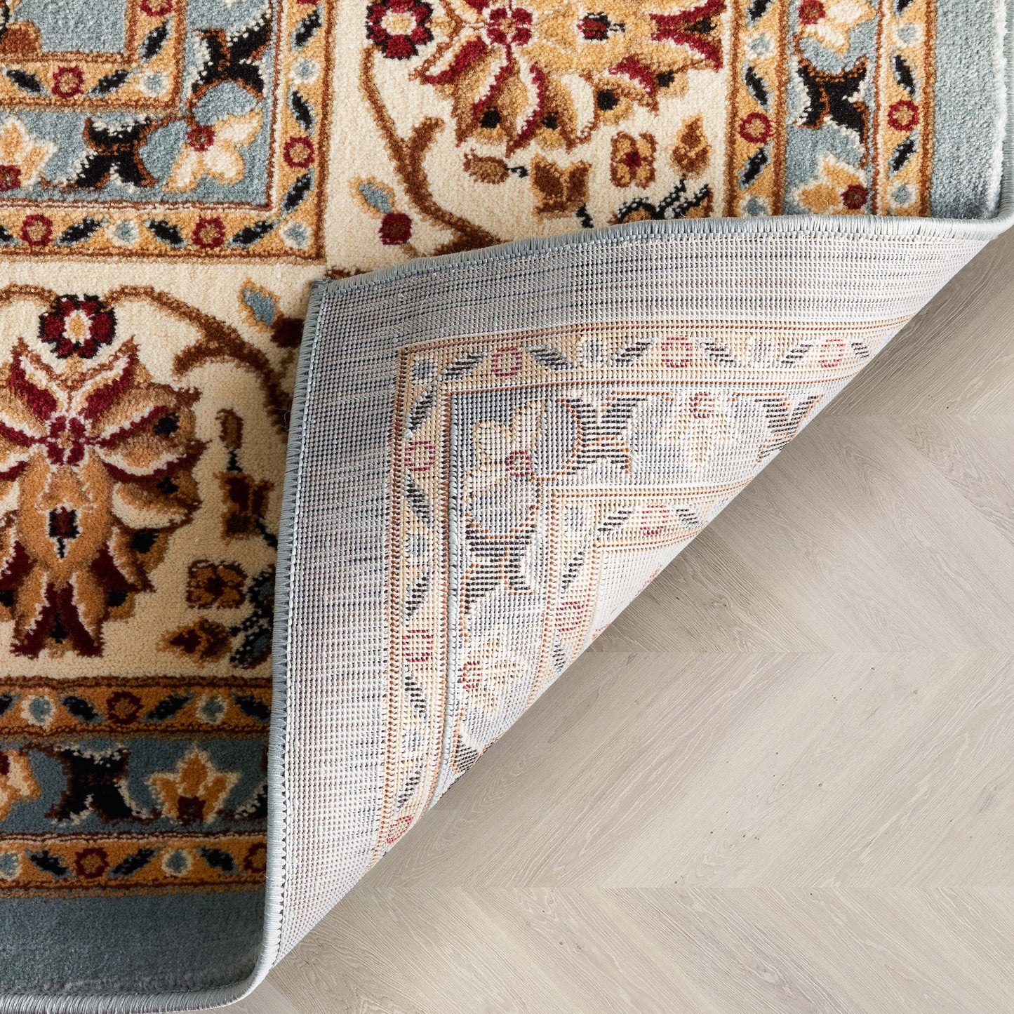 Sarouk Light Blue Traditional Rug 54936