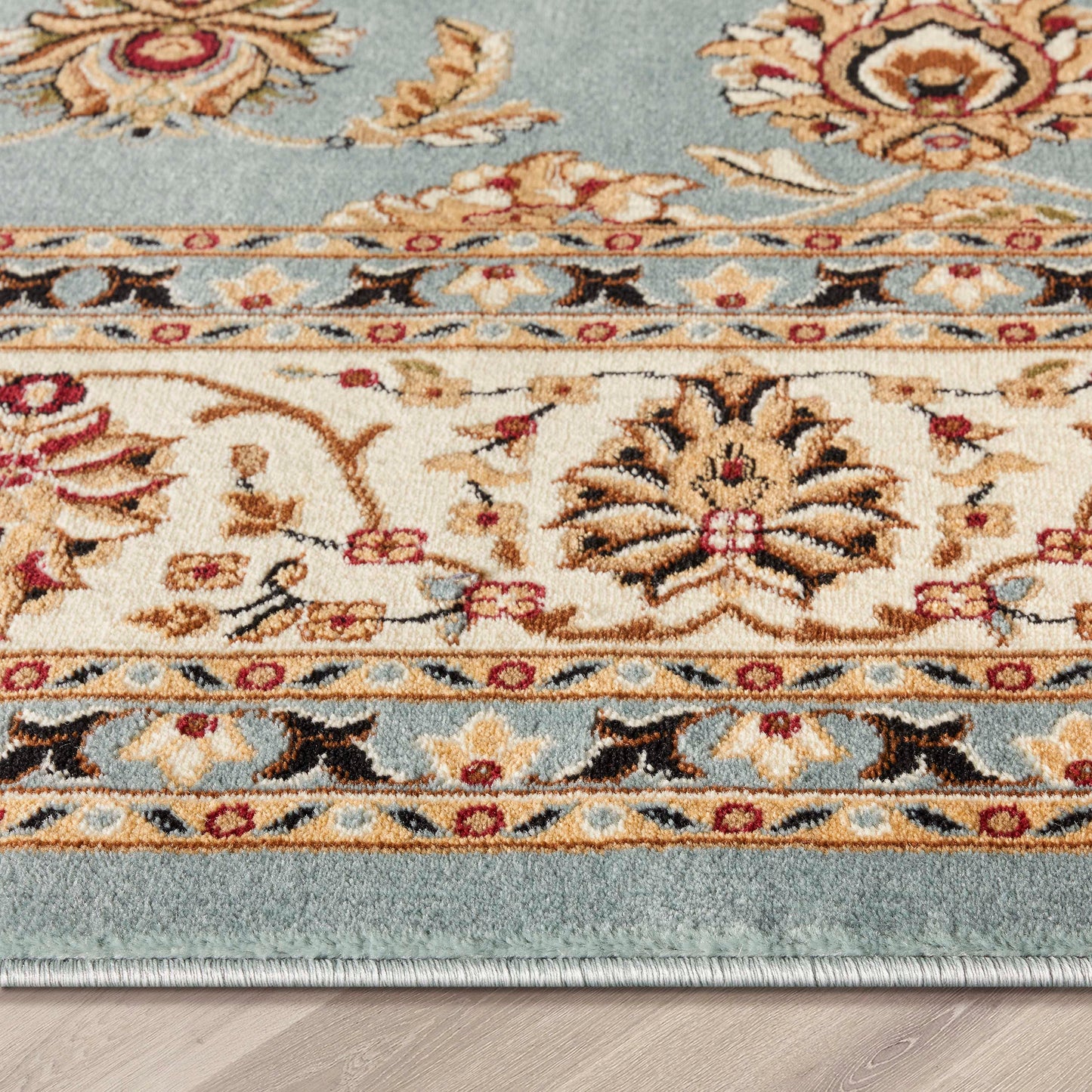 Sarouk Light Blue Traditional Rug 54936