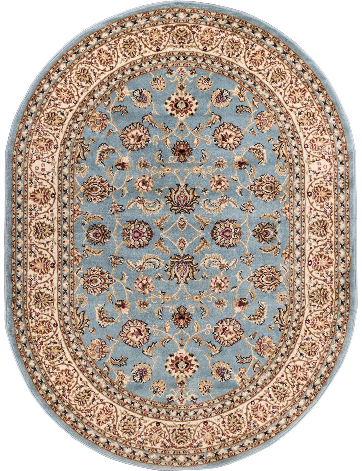 Sarouk Light Blue Traditional Rug 54936