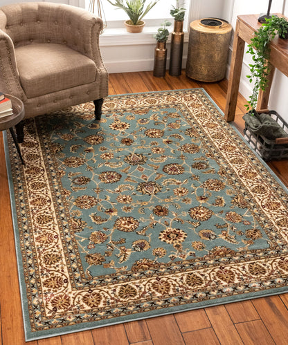 Sarouk Light Blue Traditional Rug 54936