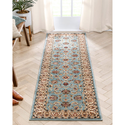Sarouk Light Blue Traditional Rug 54936