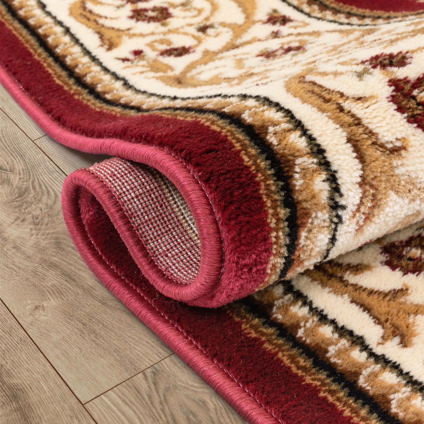 Barclay Fleur De Lis Red Rug 55000