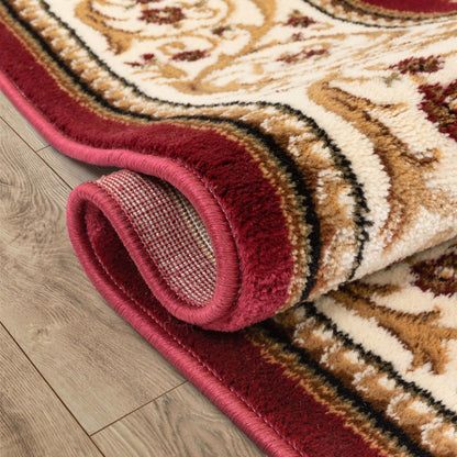 Barclay Fleur De Lis Red Rug 55000