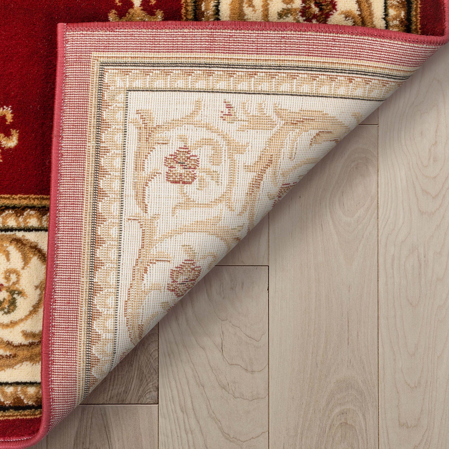 Barclay Fleur De Lis Red Rug 55000