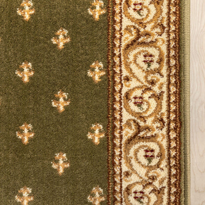 Barclay Fleur De Lis Green Roll 55005