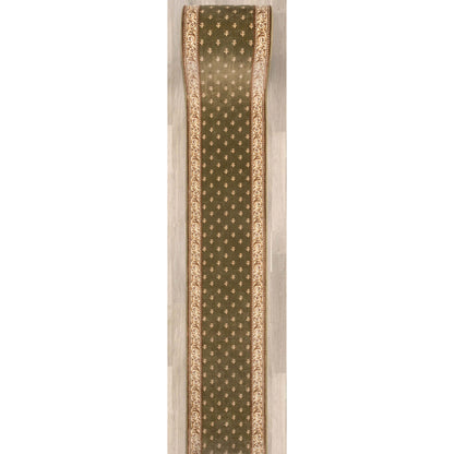 Barclay Fleur De Lis Green Roll 55005