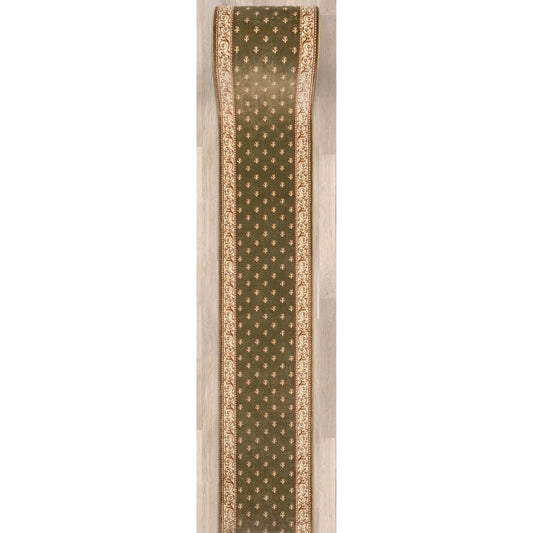 Barclay Fleur De Lis Green Roll 55005