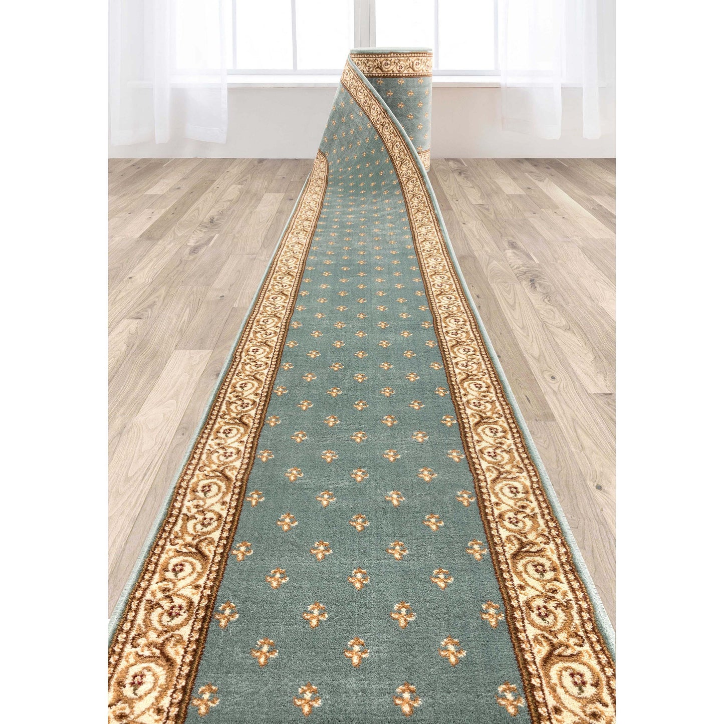 Barclay Fleur De Lis Light Blue Roll 55006 – Wholesale WWoven