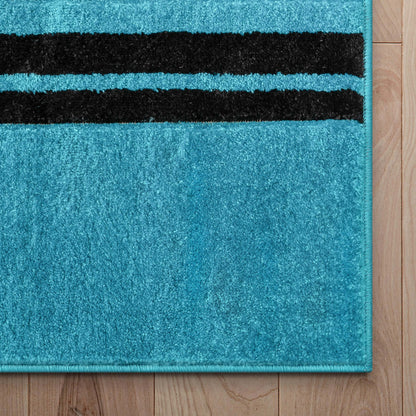 Galaxy Waves Blue Modern Rug 60016