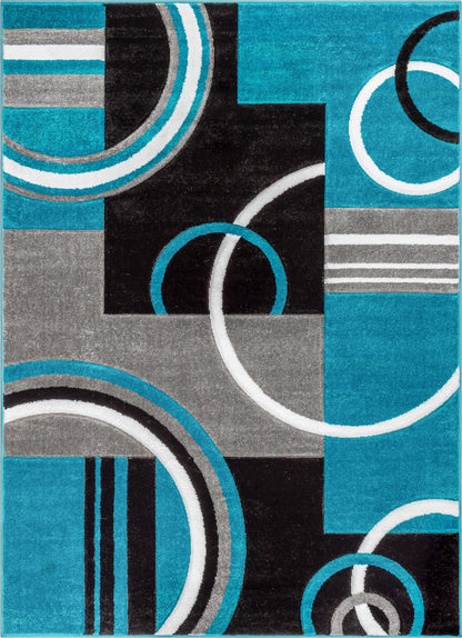 Galaxy Waves Blue Modern Rug 60016